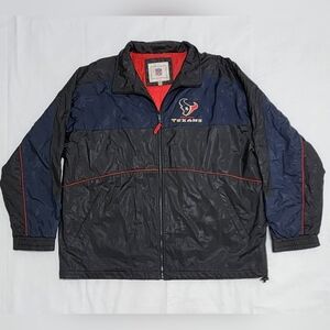 Mens NFL Houston Texans Embroidered Logo Full Zip Jacket Size XL